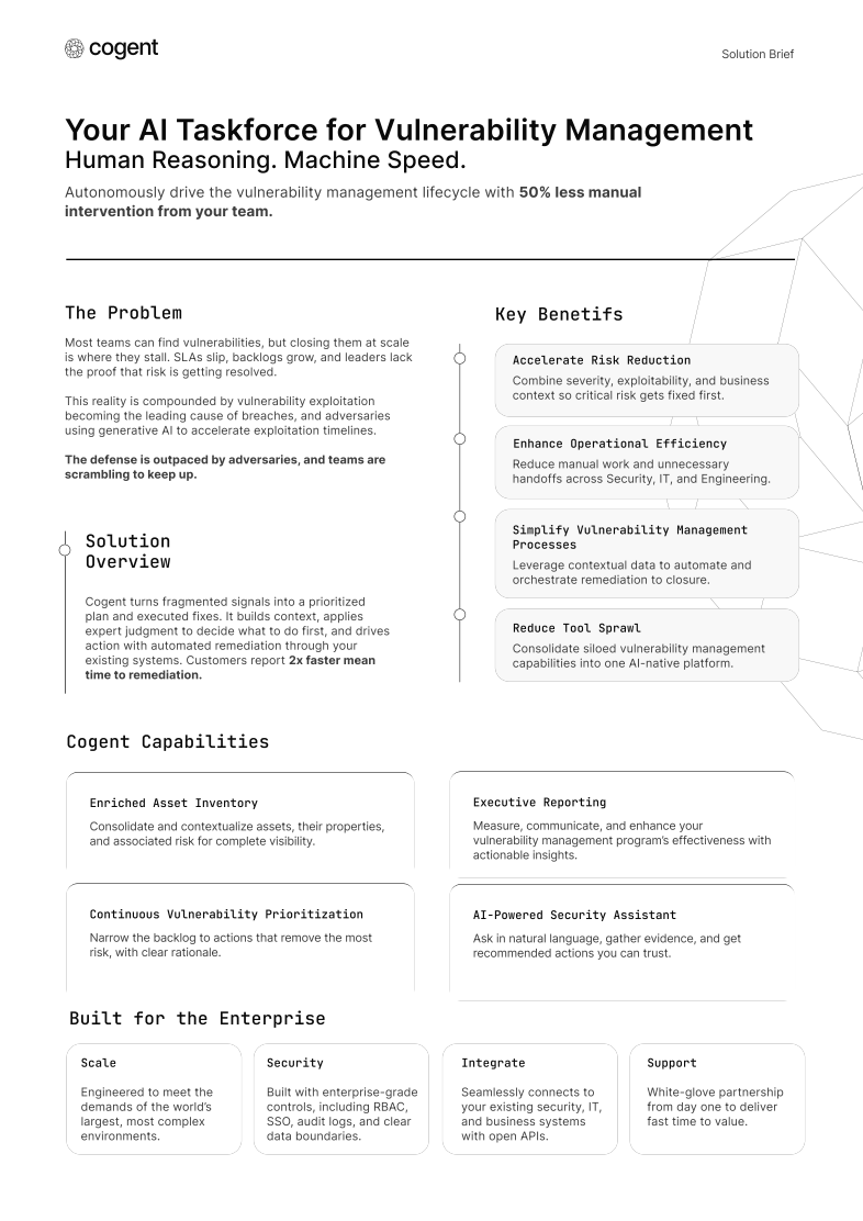 Your AI Taskforce for Vulnerability Management